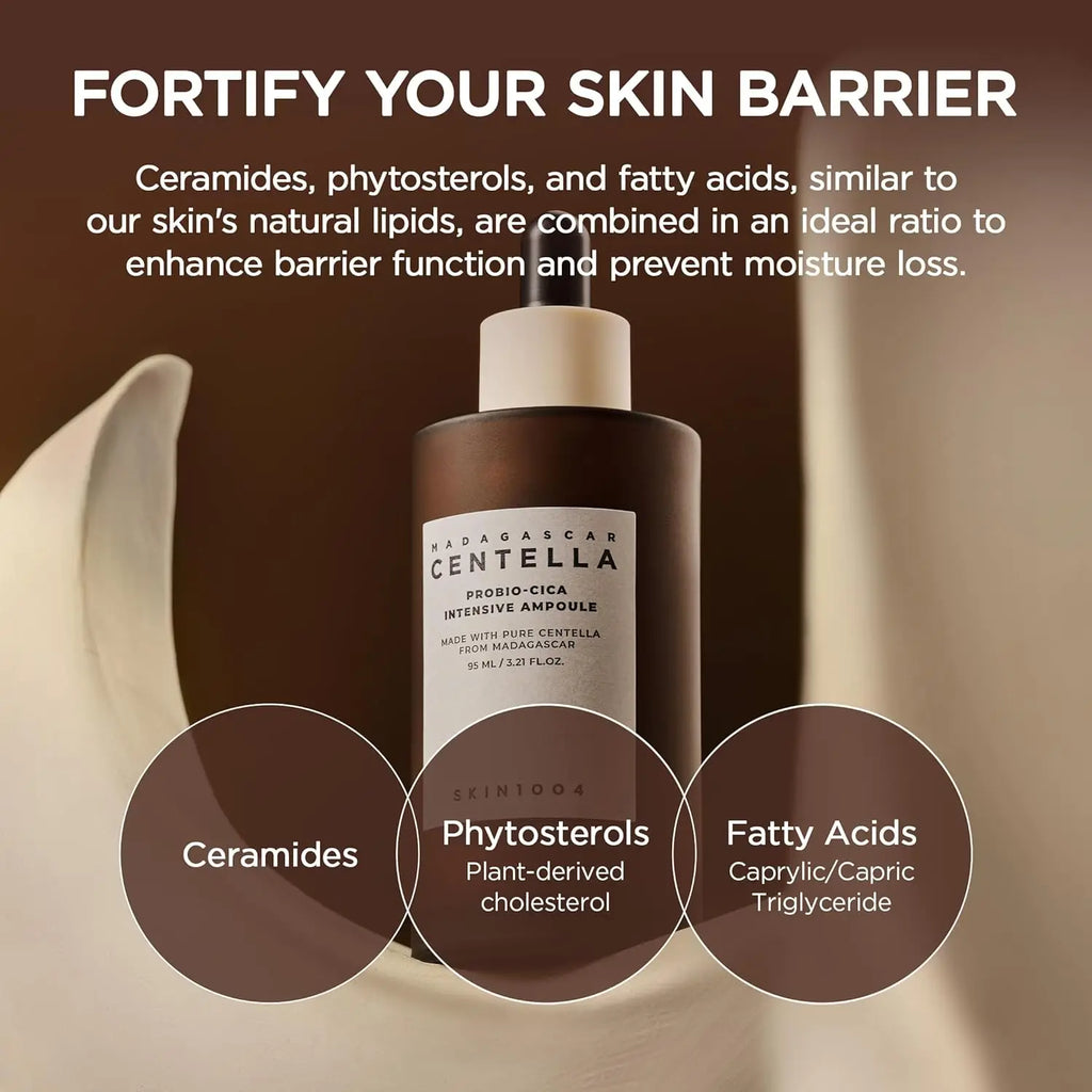 SKIN1004 Probio Cica Intensive Ampoule, Centella Serum for Face with Ceramide, Facial Serum for Nourishing & Soothing