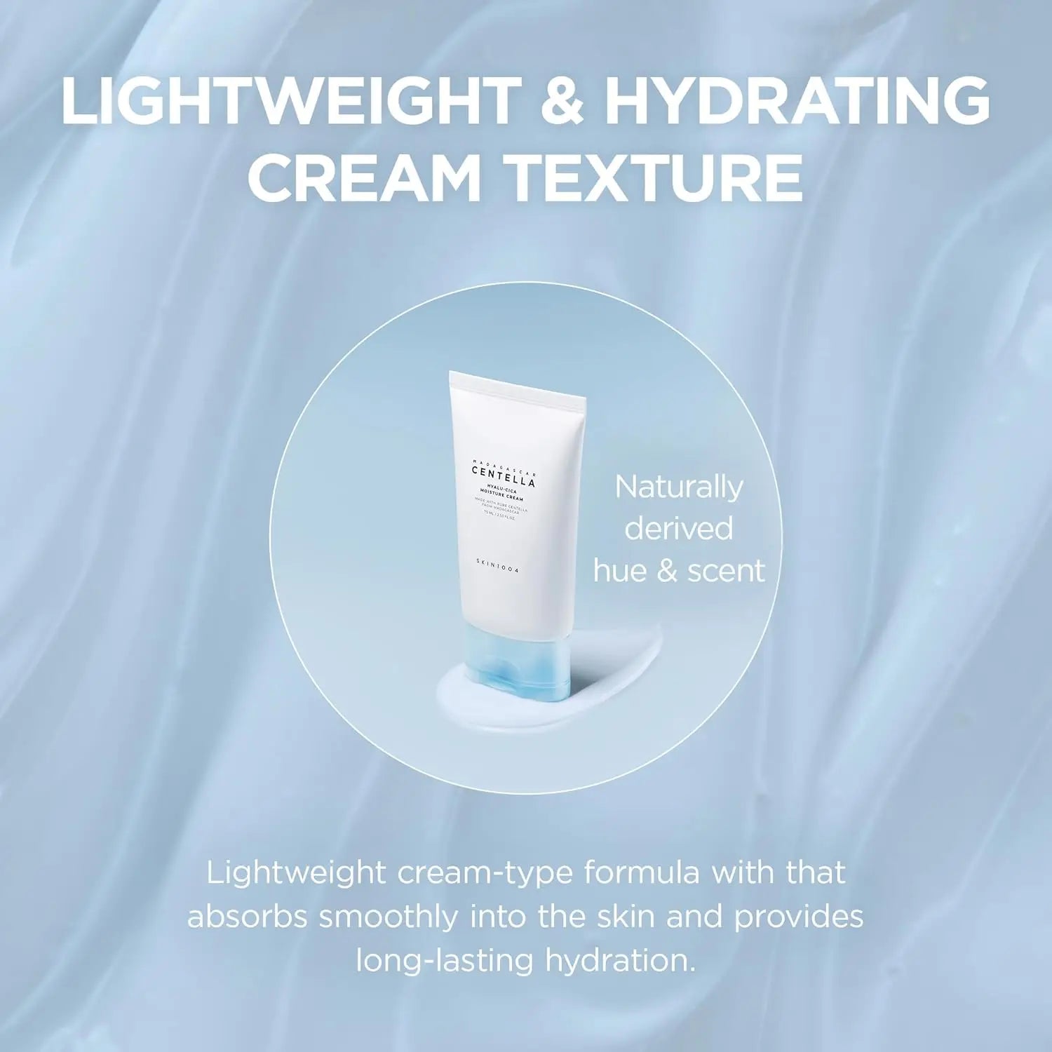 SKIN1004 Hyalu-Cica Moisture Cream, Face Moisturizer with Hyaluronic Acid, Centella Cream for Deep Hydration 2.53 Fl oz / 75ml