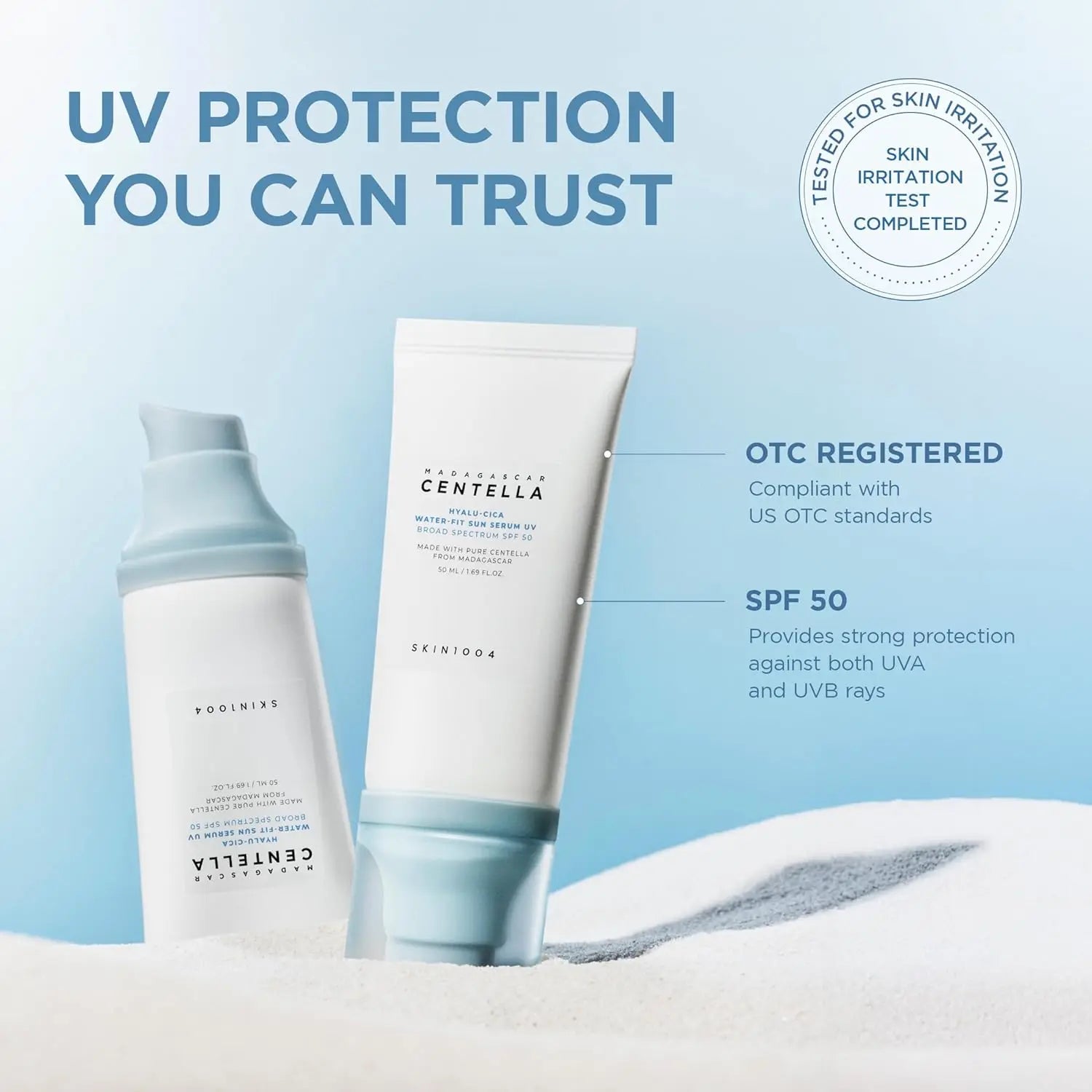SKIN1004 Madagascar Centella Hyalu-Cica Water-Fit Serum UV 50ml OTC