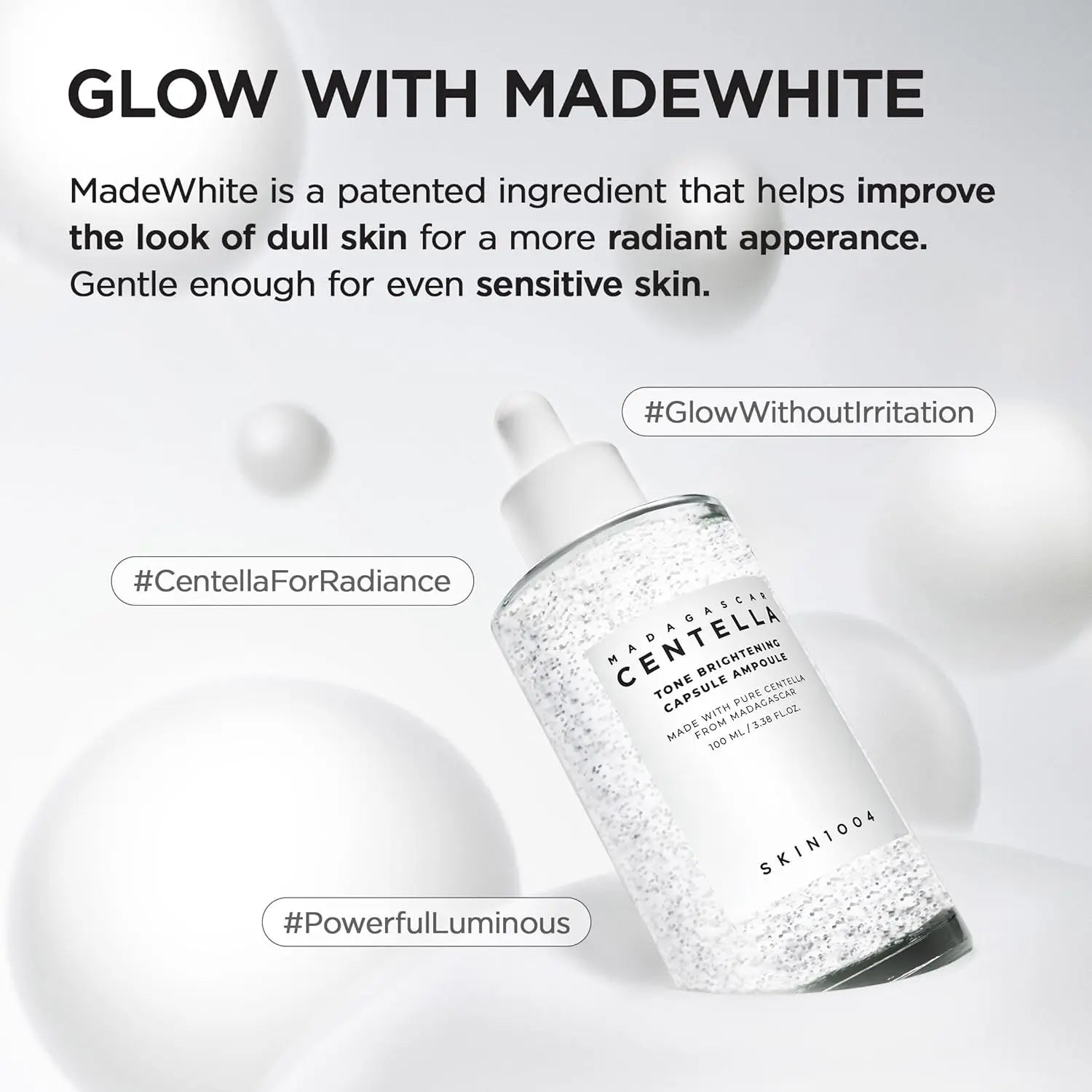 SKIN1004 Tone Balancing Capsule Ampoule, for Face, Korean Hydrating Facial Serum for Dark Spot