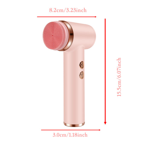 Electric Facial Cleansing Brush 4-in-1 Waterproof Rotating Soft Silicone Massager Deep Pore Cleaner Rechargeable Beauty Tool